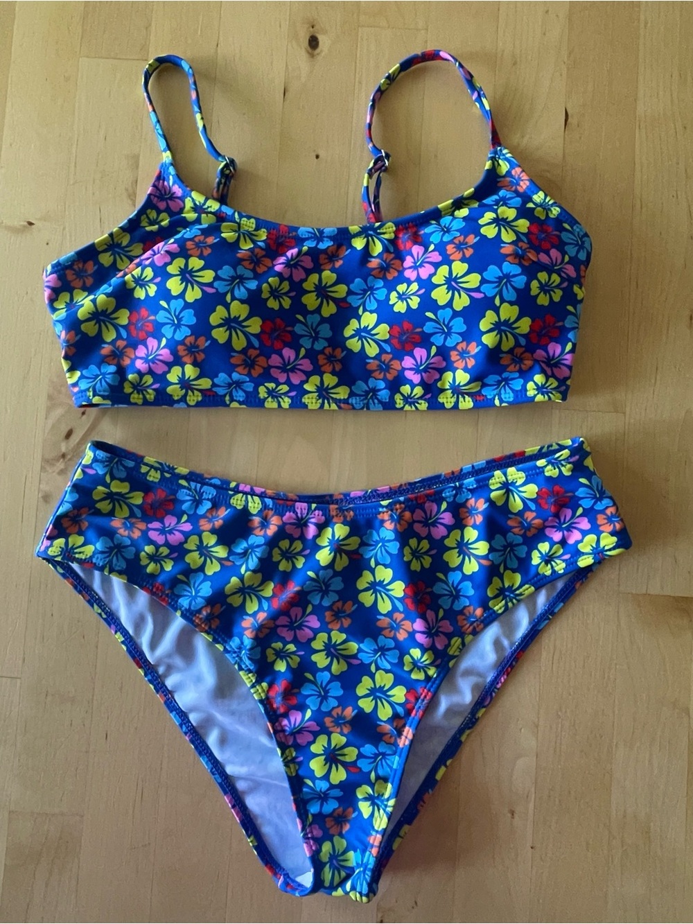 Blue Floral Bikini Set